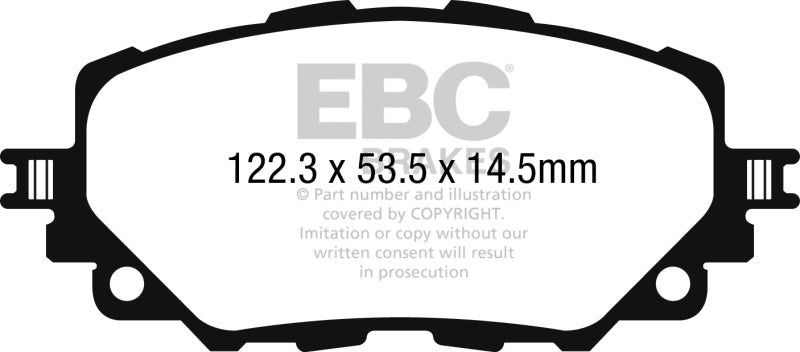 EBC 15-17 Mazda Miata MX-5 Redstuff Ceramic Low Dust Front Brake Pads