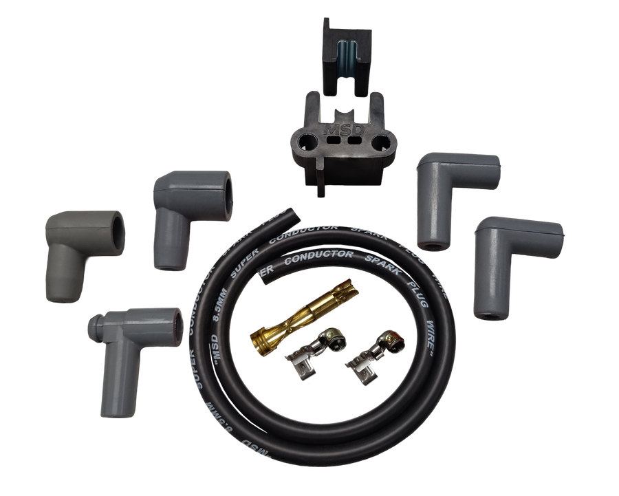Universal Coil Wire 8.5Mm Super Conductor Black 24In Universal Hei MSD Super Conductor 8.5Mm Universal Coil Wire Black 24In Hei 90 Degree MSD Ignition