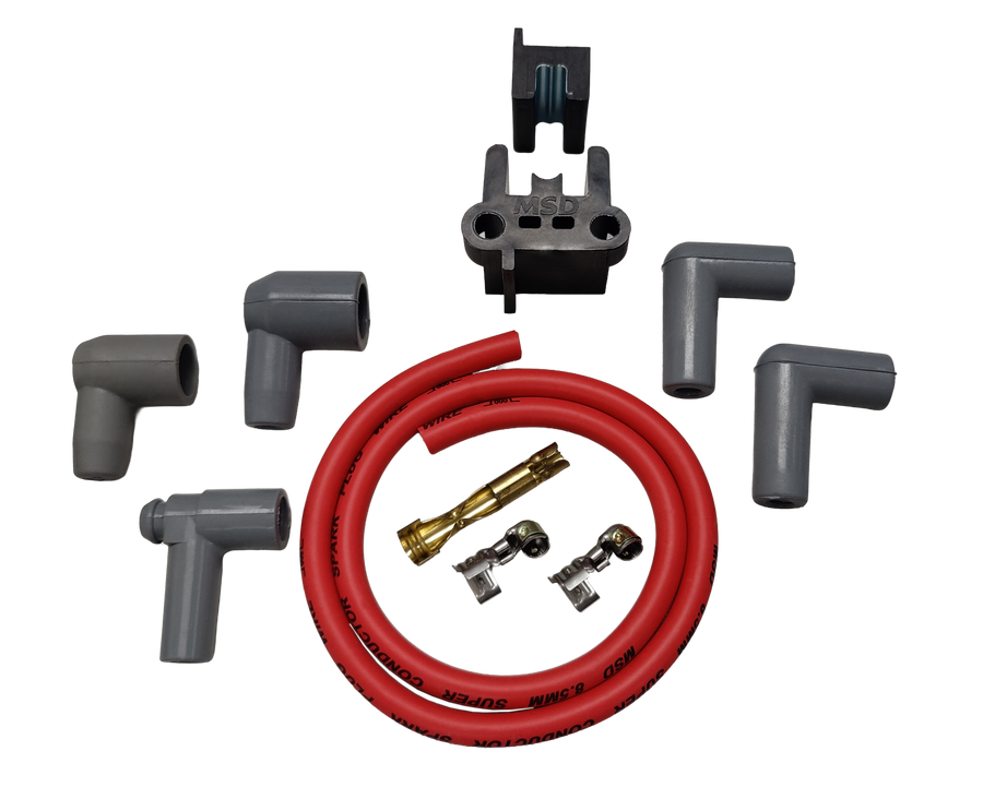 Universal Coil Wire 8.5Mm Super Conductor Red 24In Universal Hei MSD Super Conductor 8.5Mm Universal Coil Wire Red 24In Hei 90 Degree MSD Ignition