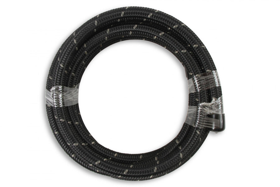 Black Nylon Braided Hose 8 AN 10 Feet Black Nylon Braided AN Hose Mr Gasket
