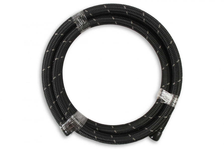 Black Nylon Braided Hose 10 AN 20 Feet Black Nylon Braided AN Hose Mr Gasket
