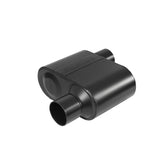 Super 10 Series Chambered Muffler Super 10 Series Stainless Steel 2.50 Offset In 2.50 Offset Out Aggressive Sound Flowmaster