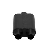 Super 44 Series Chambered Muffler Super 44 Series Stainless Steel 2.5 In (D) / 3.0 Out Center Aggressive Sound Flowmaster