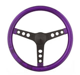 Grant Metal Flake Wheel; 13.5 in. Diameter; Purple; 3-Spoke Design; Black Spokes; 8453