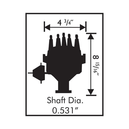 Ford 351W Street Pro-Billet Small Diameter Distributor For 351W, Includes Iron Gear And Vacuum Advance. Must Be Used With An MSD 6, 7 Or 8-Series Ignition MSD Ignition