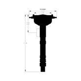 Chevy Super Tall Block Black Crab Cap Distributor Low-Profile, Tall Block Racing Distributor MSD Ignition