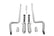 MBRP 11-14 Ford Mustang GT 5.0L Dual Split Rear Race Version T409 3in Cat Back Exhaust System