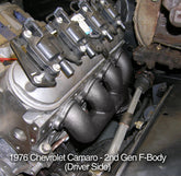 LS Swap Exhaust Manifolds Natural Cast Finish Multi-Fit 2.25 In. Outlet Gen III, Gen Iv Chevrolet LS Engine Hooker BlackHeart