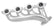LS Swap Exhaust Manifolds Silver Ceramic Finish Multi-Fit 2.50 In. Outlet Gen III, Gen Iv Chevrolet LS Engine Hooker BlackHeart