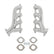 LS Swap Exhaust Manifolds Stainless Steel Polished Finish Multi-Fit 2.50 In. Outlet Gen III, Gen Iv Chevrolet LS Engine Hooker BlackHeart
