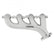 LS Swap Exhaust Manifolds Stainless Steel Polished Finish Multi-Fit 2.50 In. Outlet Gen III, Gen Iv Chevrolet LS Engine Hooker BlackHeart