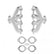 LS Swap Exhaust Manifolds Center Dump Silver Ceramic Multi-Fit GM Gen III, Iv LS Engines 2.50-In. Outlet Block Hugger Style With Center Dump Outlet Hooker BlackHeart