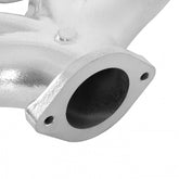 LS Swap Exhaust Manifolds Center Dump Silver Ceramic Multi-Fit GM Gen III, Iv LS Engines 2.50-In. Outlet Block Hugger Style With Center Dump Outlet Hooker BlackHeart