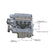 LS Swap Exhaust Manifolds Center Dump Silver Ceramic Multi-Fit GM Gen III, Iv LS Engines 2.50-In. Outlet Block Hugger Style With Center Dump Outlet Hooker BlackHeart