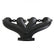 LS Swap Exhaust Manifolds Center Dump Black Ceramic Multi-Fit GM Gen III, Iv LS Engines 2.50-In. Outlet Block Hugger Style With Center Dump Outlet Hooker BlackHeart