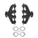 LS Swap Exhaust Manifolds Center Dump Black Ceramic Multi-Fit GM Gen III, Iv LS Engines 2.50-In. Outlet Block Hugger Style With Center Dump Outlet Hooker BlackHeart