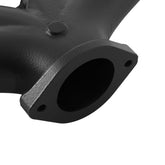 LS Swap Exhaust Manifolds Center Dump Black Ceramic Multi-Fit GM Gen III, Iv LS Engines 2.50-In. Outlet Block Hugger Style With Center Dump Outlet Hooker BlackHeart