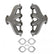 LS Swap Exhaust Manifolds Center Dump Natural Cast Multi-Fit GM Gen III, Iv LS Engines 2.50-In. Outlet Block Hugger Style With Center Dump Outlet Hooker BlackHeart