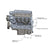 LS Swap Exhaust Manifolds Rear Dump Natural Cast Multi-Fit GM Gen III, Iv LS Engines 2.50-In. Outlet Hooker BlackHeart