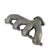 LS Swap Exhaust Manifolds Rear Dump Natural Cast Multi-Fit GM Gen III, Iv LS Engines 2.50-In. Outlet Hooker BlackHeart