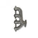 LS Swap Exhaust Manifolds Rear Dump Natural Cast Multi-Fit GM Gen III, Iv LS Engines 2.50-In. Outlet Hooker BlackHeart