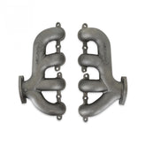 LS Swap Exhaust Manifolds Rear Dump Natural Cast Multi-Fit GM Gen III, Iv LS Engines 2.50-In. Outlet Hooker BlackHeart