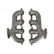 LS Swap Exhaust Manifolds Rear Dump Natural Cast Multi-Fit GM Gen III, Iv LS Engines 2.50-In. Outlet Hooker BlackHeart