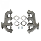 LS Swap Exhaust Manifolds Rear Dump Natural Cast Multi-Fit GM Gen III, Iv LS Engines 2.50-In. Outlet Hooker BlackHeart
