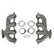 LS Swap Exhaust Manifolds Rear Dump Natural Cast Multi-Fit GM Gen III, Iv LS Engines 2.50-In. Outlet Hooker BlackHeart
