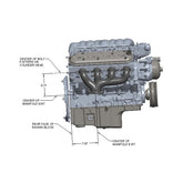 LS Swap Exhaust Manifolds Rear Dump Natural Cast Multi-Fit GM Gen III, Iv LS Engines 2.50-In. Outlet Hooker BlackHeart