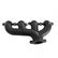 LS Swap Exhaust Manifolds Rear Dump Sbc Exit Black Multi-Fit GM Gen III, Iv LS Engines 2.50-In. Outlet Hooker BlackHeart
