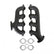 LS Swap Exhaust Manifolds Rear Dump Sbc Exit Black Multi-Fit GM Gen III, Iv LS Engines 2.50-In. Outlet Hooker BlackHeart