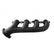 LS Swap Exhaust Manifolds Rear Dump Sbc Exit Black Multi-Fit GM Gen III, Iv LS Engines 2.50-In. Outlet Hooker BlackHeart
