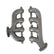LS Swap Exhaust Manifolds Rear Dump Sbc Exit Natural Cast Multi-Fit GM Gen III, Iv LS Engines 2.50-In. Outlet Hooker BlackHeart