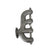 LS Swap Exhaust Manifolds Rear Dump Sbc Exit Natural Cast Multi-Fit GM Gen III, Iv LS Engines 2.50-In. Outlet Hooker BlackHeart