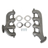 LS Swap Exhaust Manifolds Rear Dump Sbc Exit Natural Cast Multi-Fit GM Gen III, Iv LS Engines 2.50-In. Outlet Hooker BlackHeart