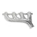 LS Turbo Exhaust Manifolds Multi-Fit GM LS Turbo Exhaust Manifolds 3.0 Inch Turbo Outlet, 2.25 Inch Cross-Over Connection, Silver Ceramic Finish Hooker BlackHeart