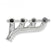 LS Turbo Exhaust Manifolds Multi-Fit GM LS Turbo Exhaust Manifolds 3.0 Inch Turbo Outlet, 2.25 Inch Cross-Over Connection, Silver Ceramic Finish Hooker BlackHeart