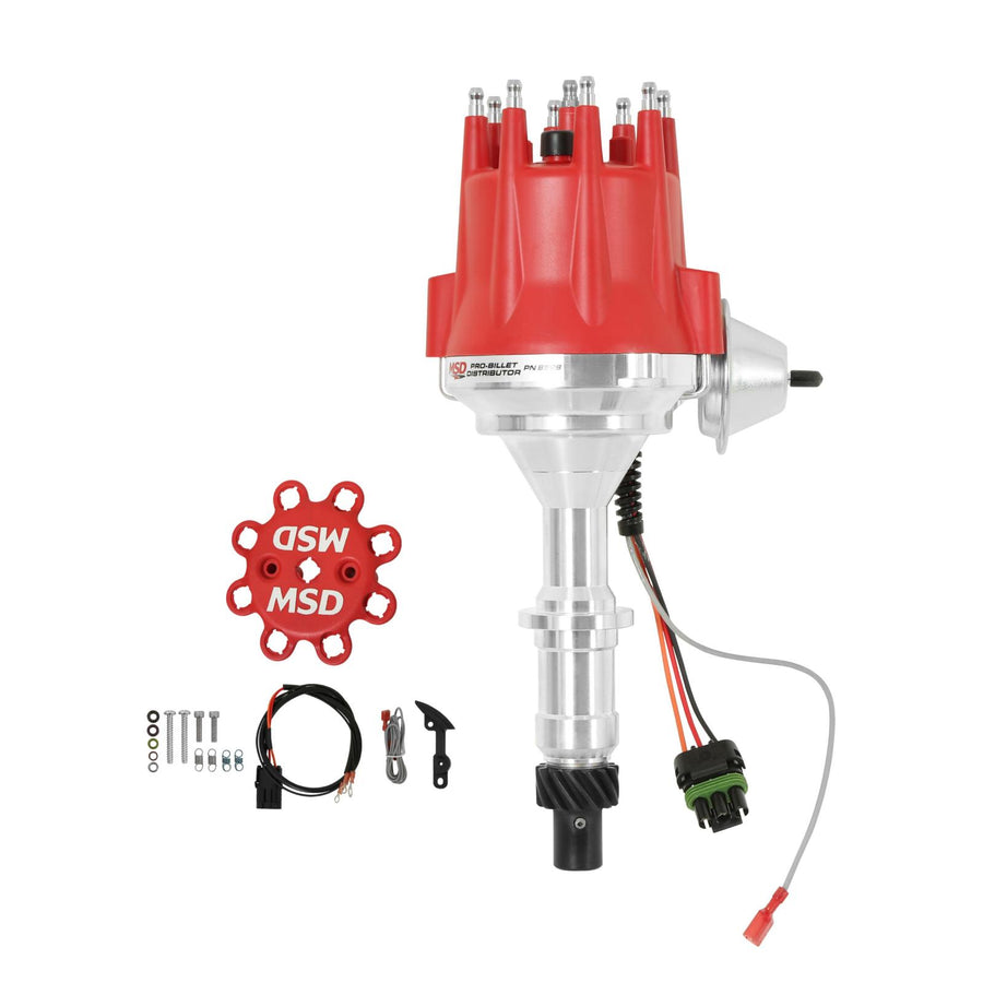 Pontiac V8 Ready-To-Run Distributor Fits 326, 350, 389, 400, 421, 428, And 455 Pontiac. Ready-To-Run Distributors Include A Built-In Ignition Module. No MSD Ignition Control Required. Includes A Rev Limiter MSD Ignition