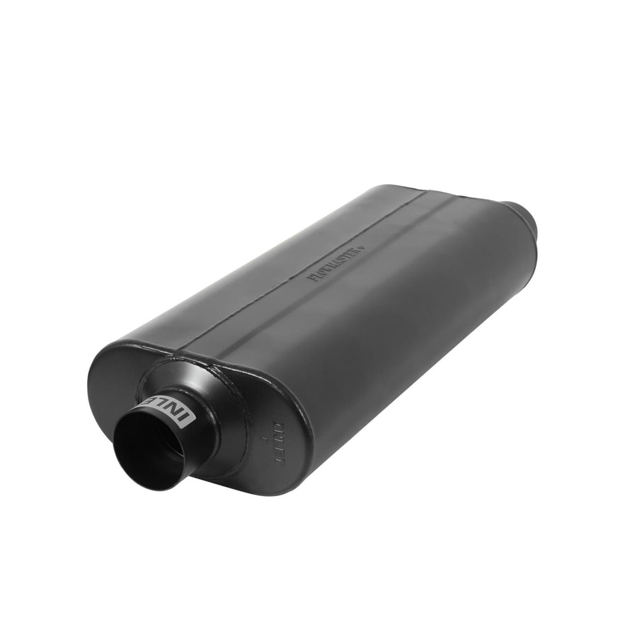 70 Series Chambered Muffler 70 Series Stainless Steel 3.00 Center In 3.00 Offset Out Mild Sound Flowmaster