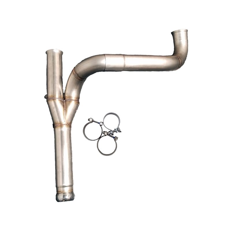 3" 304 Stainless Steel Catted Y-Pipe | TSP-2014TRKY-CAT-NP-V2