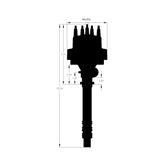 Corvette V8 Tach Drive Distributor W/Vacuum Advance Tach Drive Distributor For 63-74 Corvettes. Must Be Used With An MSD 6, 7 Or 8-Series Ignition MSD Ignition