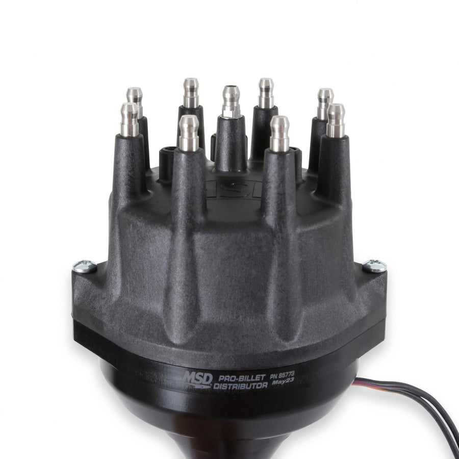 MSD Black Ford 351C 460 Pro-Billet Distributor MSD'S Pro-Billet Small Diameter Distributor Black Housing And Cap With Iron Gear, Fits 351C, 351M, 400, 429, 460 With Iron Gear. Must Be Used With An MSD 6, 7 Or 8-Series Ignition MSD Ignition