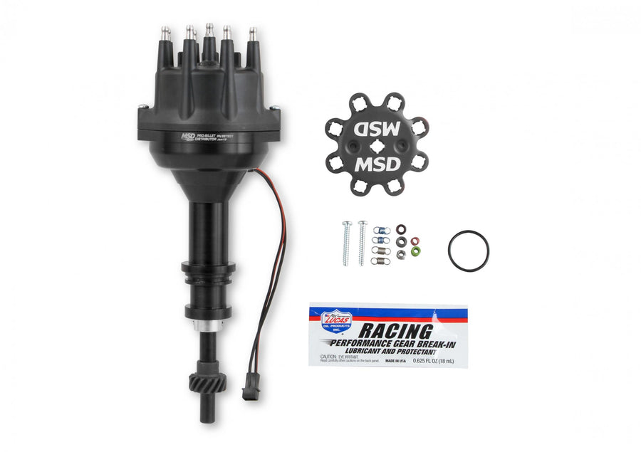 Black Distributor, Ford 351W, Pro-Billet W/Steel Gear MSD'S Black Small Diameter Distributor W/Black Cap And Steel Gear, Requires The Use Of MSD 6, 7, 8 Series Ignition MSD Ignition