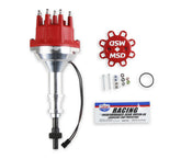MSD Distributor, Ford 351W, Billet, Small Cap, Steel Gear MSD'S Pro-Billet Small Diameter Distributor W/Red Cap And Steel Gear, Requires The Use Of MSD 6, 7, 8 Series Ignition MSD Ignition