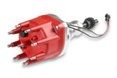 Distributor, Ford 289-302/Steel Gear/Holley Hi-Ram MSD'S Pro-Billet Small Diameter Distributor W/Red Cap And Steel Gear MSD Ignition