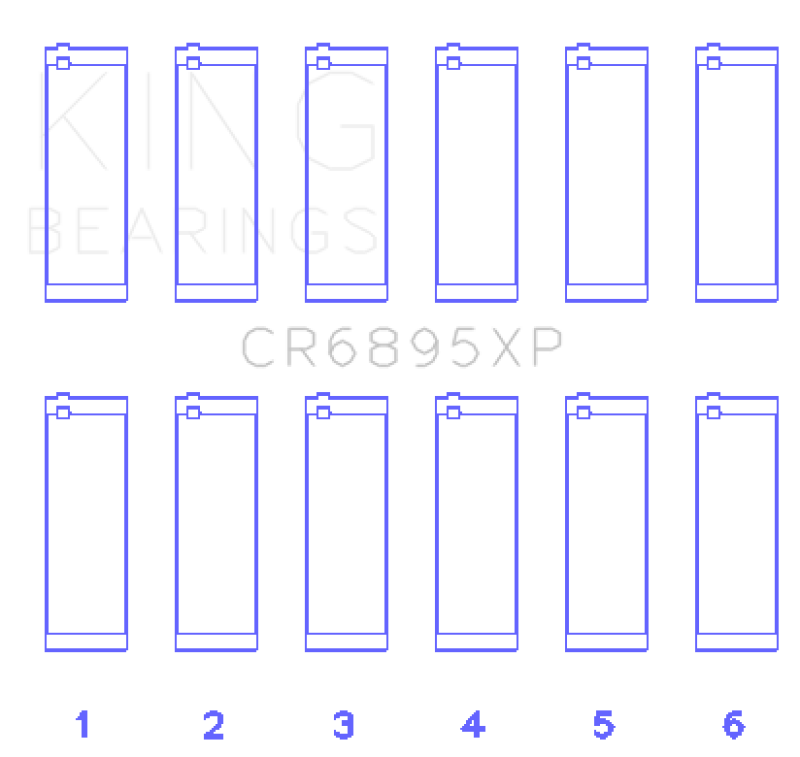 King Ford Ecoboost 3.5L V6 (Size STDX) Tri Metal Connecting Rod Bearing Set