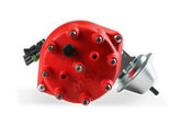 MSD Distributor, Ford Fe, Ready-To-Run, Steel Gear MSD'S Pro-Billet Distributor With Small Diameter Red Cap And Ready To Run W/Vacuum Advance And Steel Gear, No Ignition Box Needed MSD Ignition