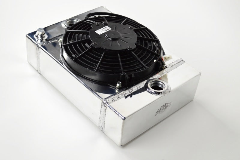 CSF Universal Drag Race / Tuck Radiator — 9in SPAL Fan | 10.5in x 10in x 3.6in | 7065