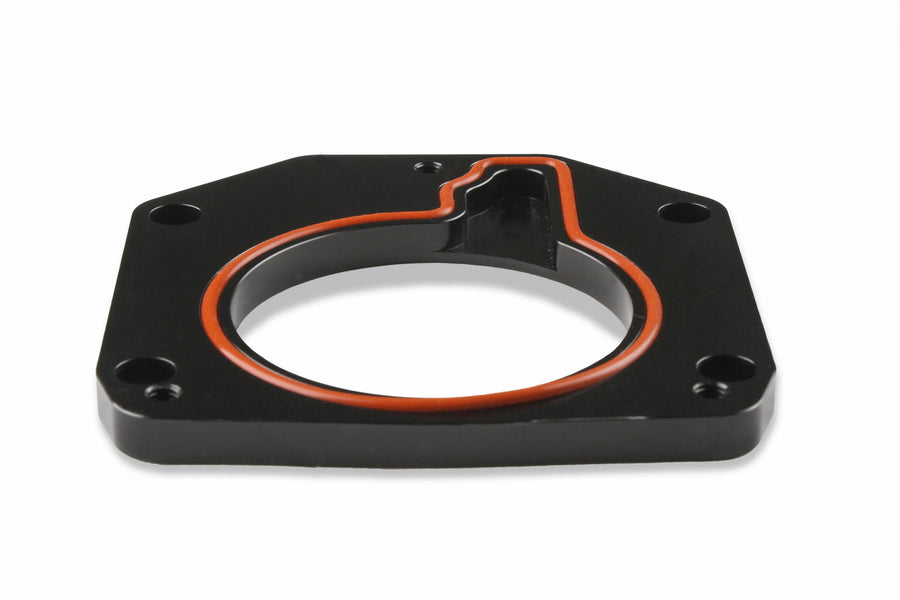 Throttle Body Adapter Plate Throttle Body Adapter Plate (3-Bolt) 75Mm Tb To (4-Bolt) Intake-Black Finish Sniper EFI